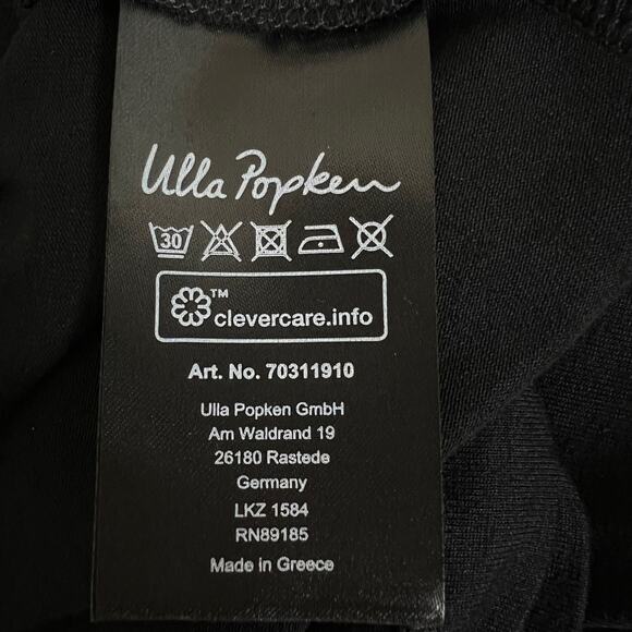 Ulla Popken Womens Tunic Top 20/22 Black Beige Geometric Studded 3/4 Sleeve - Picture 6 of 7